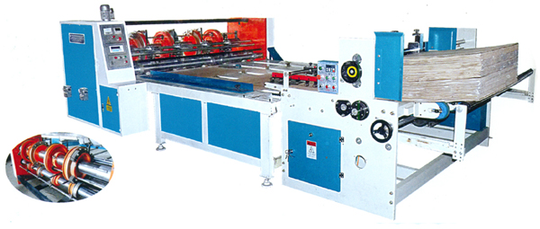 Chain Feeding Combine Creasing & Slotting Machine (R.S. 4) Attached with Auto Feeder